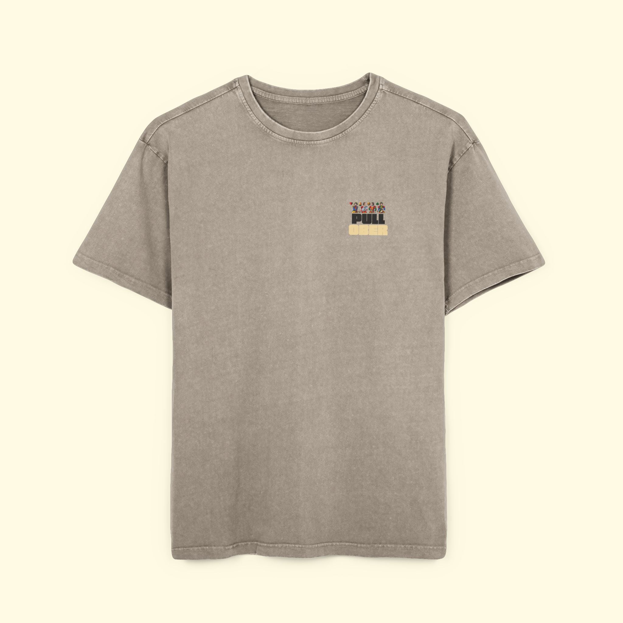 PullOber Acid Washed T-Shirt (Kaki)