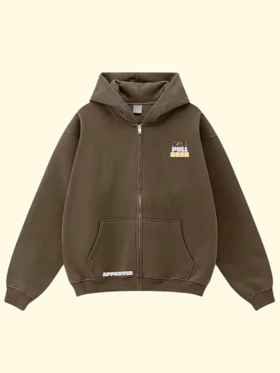 PullOber Full-Zip Brown