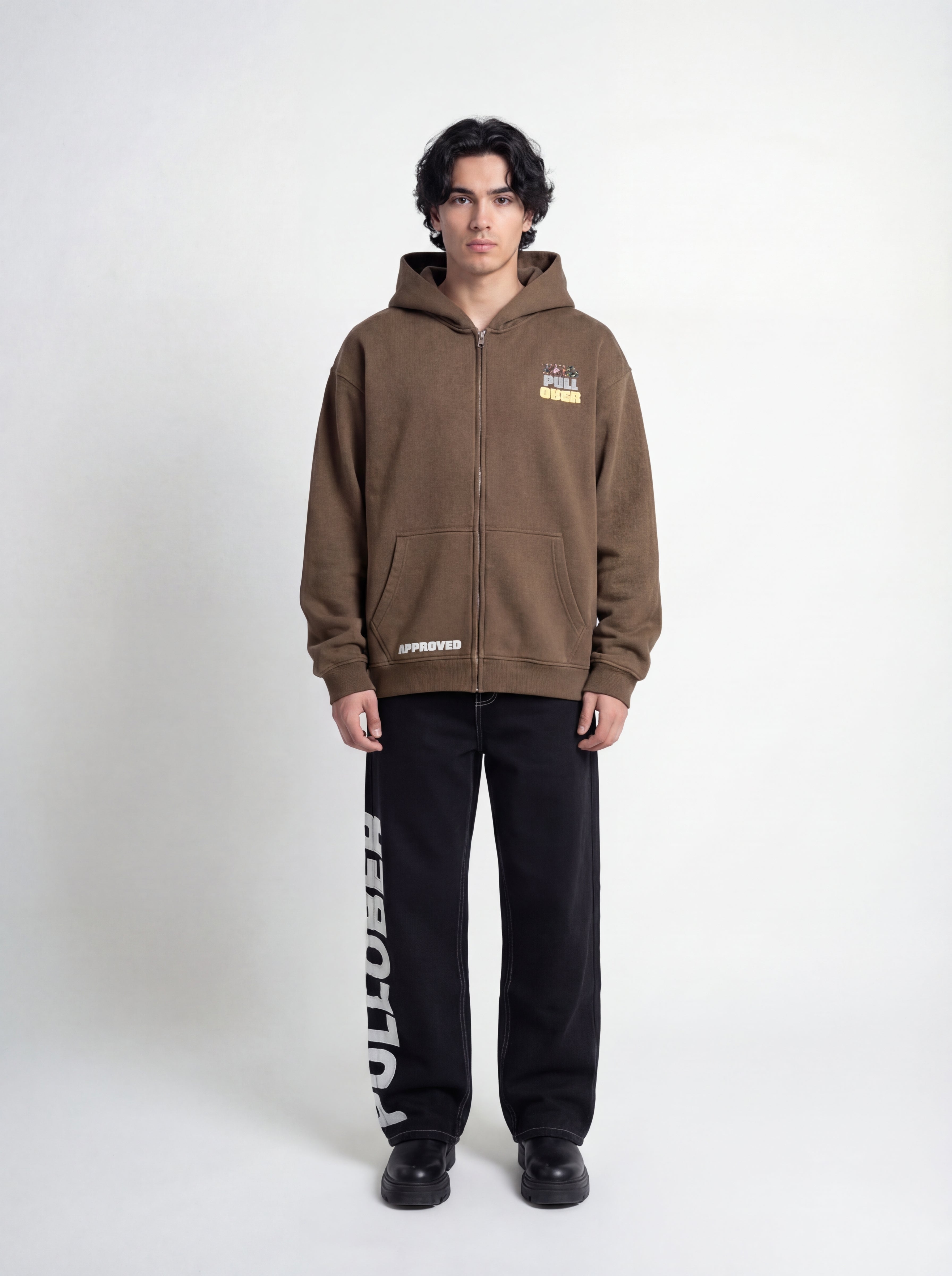 PullOber Full-Zip Brown